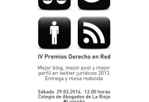 Candidatos y entrega de premios IV Edición de los premios Derecho En Red: Mejor blog, post y perfil en twitter jurídico 2013